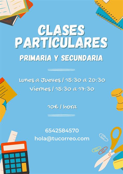 Anuncio de Clases Particulares 